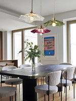 Load image into Gallery viewer, Nordic Flower Glass Pendant Light for Living Room