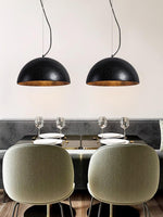 Cargar imagen en el visor de la Galería, Lámpara colgante semiesférica de travertino minimalista moderna