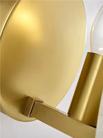 Charger l'image dans la visionneuse de galerie, Applique murale circulaire contemporaine élégante en chrome et albâtre