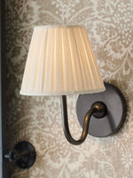 Load image into Gallery viewer, Luvora Fabric Shade Wall Sconce with Drum Shade - Classic Pleated Sconce Light