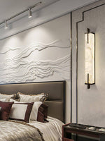 Bild in Gallery-Viewer laden, Rechteckige Alabaster-Wandlampe