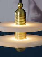 Load image into Gallery viewer, Disc Flying Saucer Marble Pendant Light