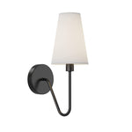 Load image into Gallery viewer, Rowan Fabric Shade Wall Sconce – Modern Industrial Light for Bedroom