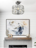 Load image into Gallery viewer, Modern Crystal Drum Ceiling Lamp