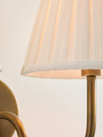 Load image into Gallery viewer, Luvora Fabric Shade Wall Sconce with Drum Shade - Classic Pleated Sconce Light