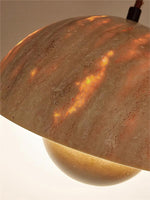 Cargar imagen en el visor de la Galería, Lámpara colgante de capullo de flor de travertino Wabi-Sabi