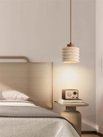 Cargar imagen en el visor de la Galería, Lámpara colgante de travertino ondulado Wabi-Sabi para cafetería de dormitorio