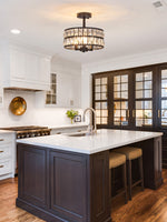 Load image into Gallery viewer, Modern Minimalist Luxury Wheeled Metal Glass Pendant Light