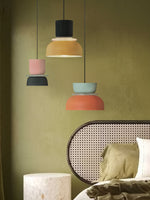 Cargar imagen en el visor de la Galería, Lámpara colgante con pantalla de cuenco de acrílico colorido Macaron