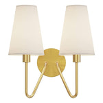 Load image into Gallery viewer, Rowan Fabric Shade Wall Sconce – Modern Industrial Light for Bedroom