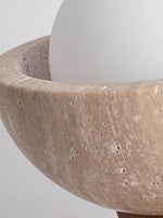 Load image into Gallery viewer, Wabi-Sabi Travertine Dome Ceiling Light