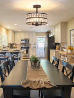 Load image into Gallery viewer, Modern Minimalist Luxury Wheeled Metal Glass Pendant Light