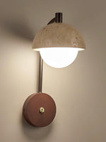 Load image into Gallery viewer, Wabi-Sabi Style Travertine Half-Sphere Design Wall Lamp for Living Rooms and Bedrooms