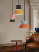 Cargar imagen en el visor de la Galería, Lámpara colgante con pantalla de cuenco de acrílico colorido Macaron