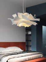 Load image into Gallery viewer, Handcrafted White Lotus Flower Pendant Light - Vintage Nordic Acrylic Design