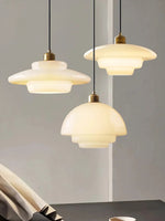 Load image into Gallery viewer, Modern Milk Glass Pendant Light