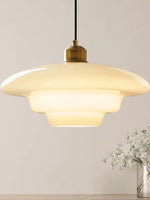 Load image into Gallery viewer, Modern Milk Glass Pendant Light