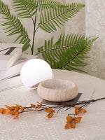 Load image into Gallery viewer, Cream Style Semi-Round Travertine Table Lamp