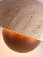 Cargar imagen en el visor de la Galería, Lámpara colgante de capullo de flor de travertino Wabi-Sabi