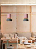 Cargar imagen en el visor de la Galería, Lámpara colgante con pantalla de cuenco de acrílico colorido Macaron