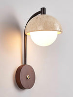 Load image into Gallery viewer, Wabi-Sabi Style Travertine Half-Sphere Design Wall Lamp for Living Rooms and Bedrooms