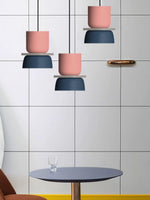 Cargar imagen en el visor de la Galería, Lámpara colgante con pantalla de cuenco de acrílico colorido Macaron