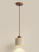 Cargar imagen en el visor de la Galería, Lámpara colgante de travertino ondulado Wabi-Sabi para cafetería de dormitorio