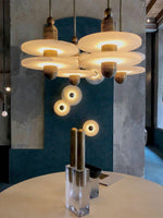 Load image into Gallery viewer, Disc Flying Saucer Marble Pendant Light
