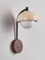 Load image into Gallery viewer, Wabi-Sabi Style Travertine Half-Sphere Design Wall Lamp for Living Rooms and Bedrooms