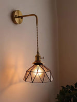 Cargar imagen en el visor de la Galería, Lámpara de pared con diseño geométrico pastoral retro