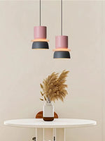 Cargar imagen en el visor de la Galería, Lámpara colgante con pantalla de cuenco de acrílico colorido Macaron