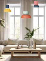 Cargar imagen en el visor de la Galería, Lámpara colgante con pantalla de cuenco de acrílico colorido Macaron