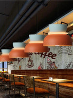 Cargar imagen en el visor de la Galería, Lámpara colgante con pantalla de cuenco de acrílico colorido Macaron