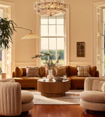 Cargar imagen en el visor de la Galería, Lámpara de araña de discos de cristal de inspiración vintage Verdura para interiores de lujo