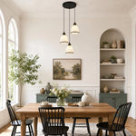Load image into Gallery viewer, Round canopy pendant installed above a dining table