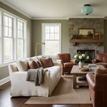 Cargar imagen en el visor de la Galería, Lámpara de techo empotrada Eloise de cristal lechoso: iluminación de acento moderna con pantalla de cristal artístico