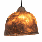 Bild in Gallery-Viewer laden, Warm glowing paper pendant shade showing natural fiber texture