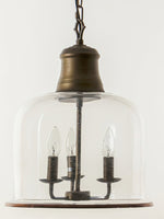 Bild in Gallery-Viewer laden, American Vintage gealterte klare Glockenglas Pendelleuchte