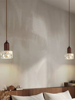 Load image into Gallery viewer, Wabi-sabi Style Water-polished Translucent Stone Retro Pendant Lamp