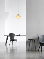 Load image into Gallery viewer, Art Deco Star Pendant Light - Frosted Glass Pendant with Geometric Style - Astris Elara