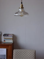 Load image into Gallery viewer, Ribbed Glass Pendant Light – Stylish Brass and Glass Pendant Light for Kitchen & Modern Interiors