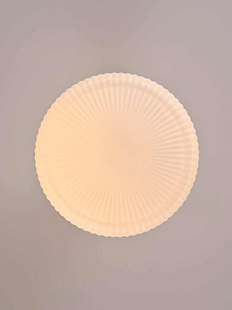 Medieval Art Deco Milk Glass Fixed Ceiling Light