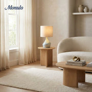 Lumo Asymmetrical Ceramic Form - Modern Ambient Table Lamp for Living Room