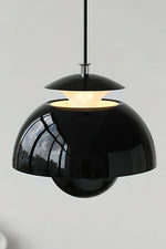 Cargar imagen en el visor de la Galería, Lámpara colgante nórdica de metal con forma de macarrón y capullo de flor LED con apertura superior