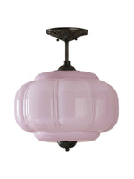 Load image into Gallery viewer, Eloise Scallop Vintage Milk Glass Semi-Flush Mount Pendant Light