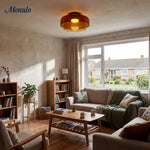 Cargar imagen en el visor de la Galería, Luz de techo empotrada de vidrio multicapa escultórica Verdoma Diseño moderno escandinavo para espacios de vida