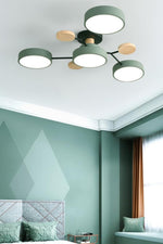 Load image into Gallery viewer, Multihead Disc Morandi Color Branch Ceiling Light