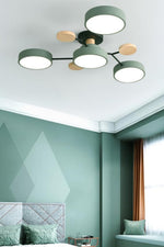 Load image into Gallery viewer, Multihead Disc Morandi Color Branch Ceiling Light