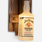 Load image into Gallery viewer, Rustic Wood and Rope Bottle Wall Sconce