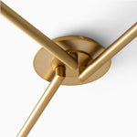 Load image into Gallery viewer, Elorina 3 Arm Rod Ceiling Light - Metal Flush Mount with Glass Shade